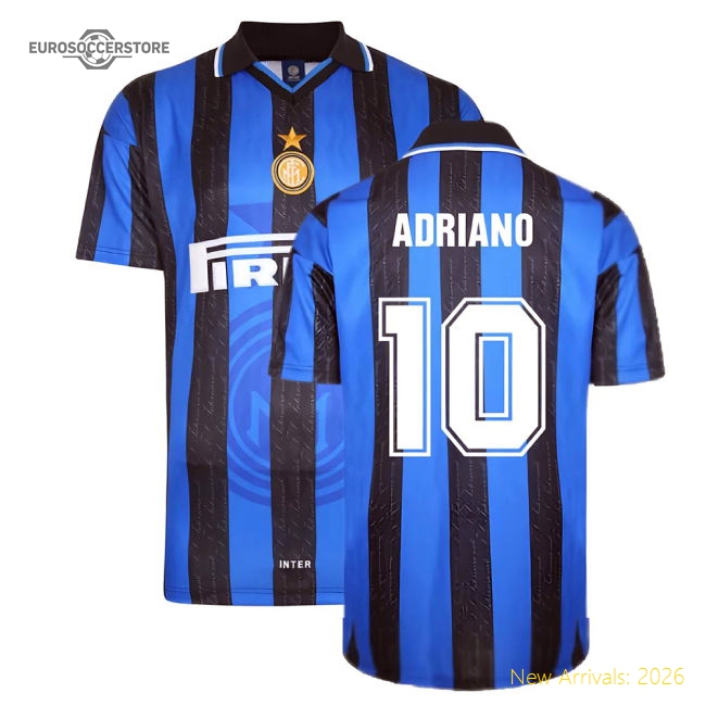1998 Inter Milan Score Draw Home Shirt (ADRIANO 10)-Football Shirts Shop