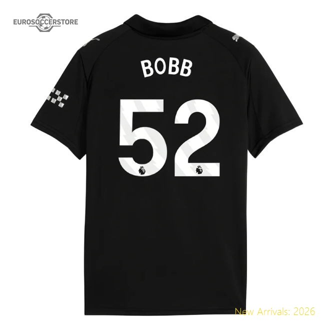 2025-2026 Man City Away Shirt (Kids) (Bobb 52)-Football Jersey Hub