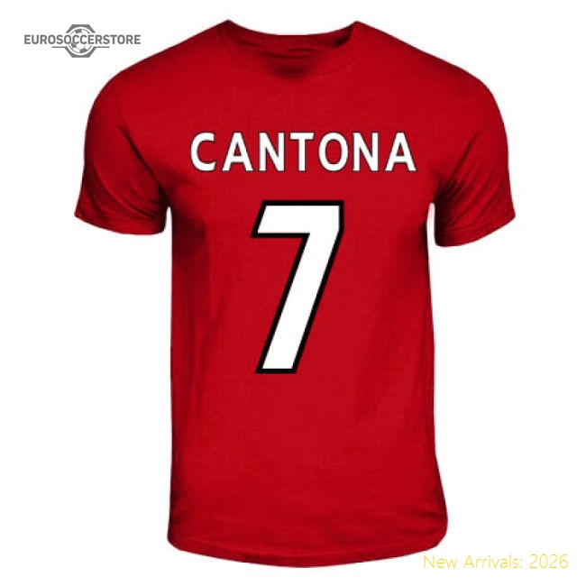 Eric Cantona Manchester United Hero T-shirt (red)-Football Jersey Hub