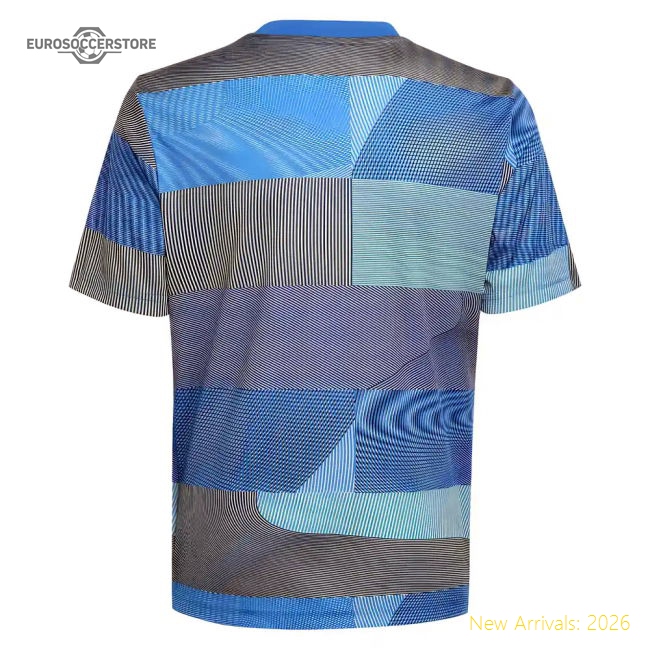 2025-2026 Real Madrid Pre-Match Shirt (Blue) - Kids (Bellingham 5)-Football Shirts Shop