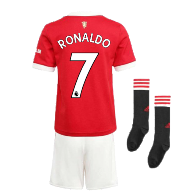 Man Utd 2021-2022 Home Mini Kit (RONALDO 7)-Football Jersey Hub