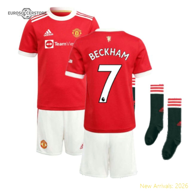 Man Utd 2021-2022 Home Mini Kit (BECKHAM 7)-Football Jersey Hub
