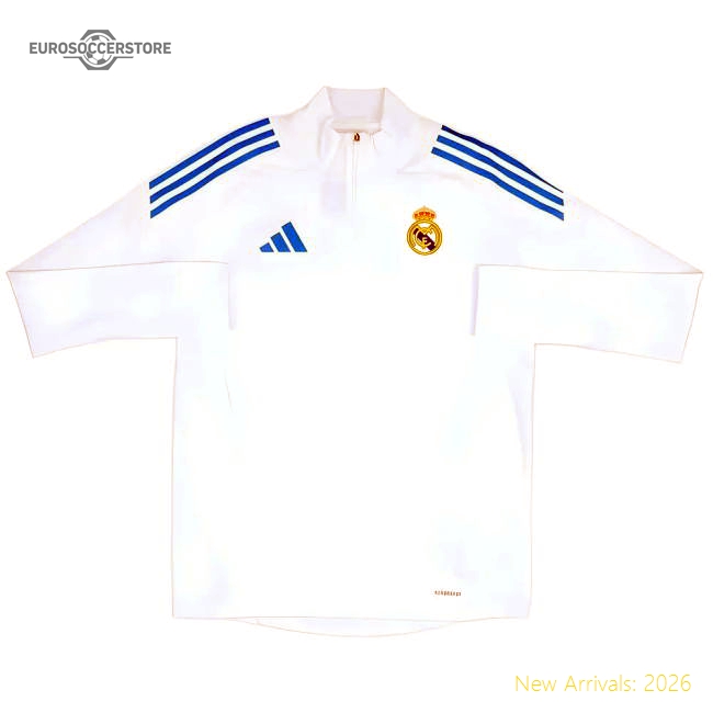 2025-2026 Real Madrid EU Training Top (White)-BuySoccerJersey Hub