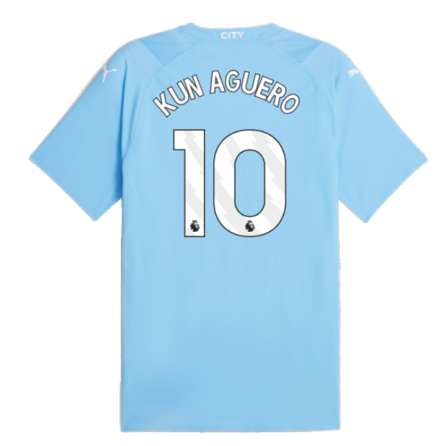 2023-2024 Man City Authentic Home Shirt (KUN AGUERO 10)-Football Shirts Shop