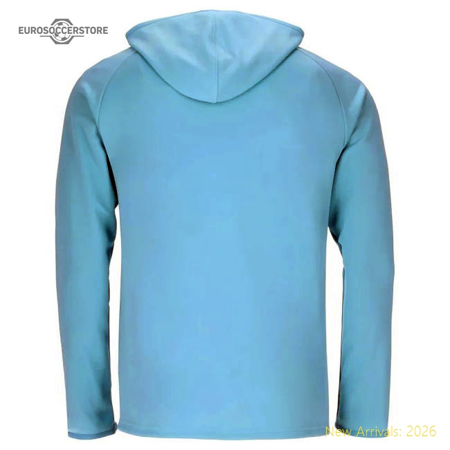 2025-2026 Lazio Hooded Walk Out Jacket (Azure Blue)-Vantage Point Soccer
