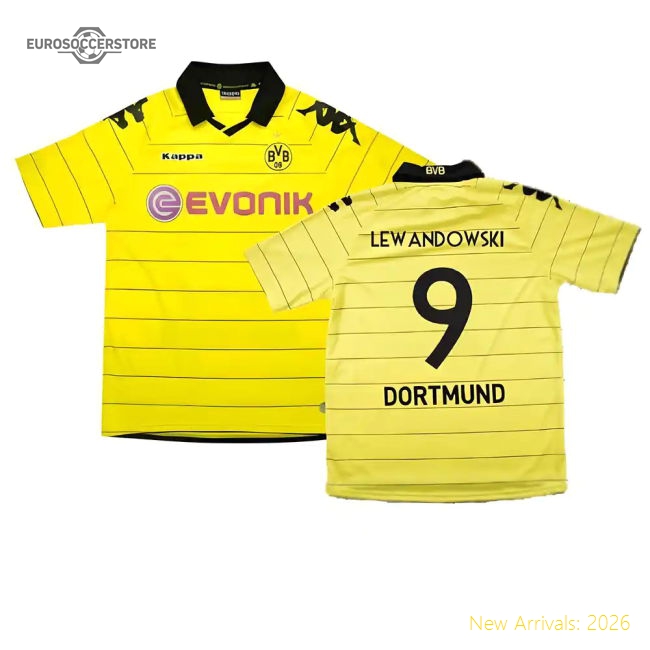 Borussia Dortmund 2010-11 Home Shirt ((Excellent) M) (Lewandowski 9)-Football Jersey Hub