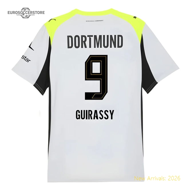 2025-2026 Borussia Dortmund Away Shirt (Guirassy 9)-Football Jersey Hub
