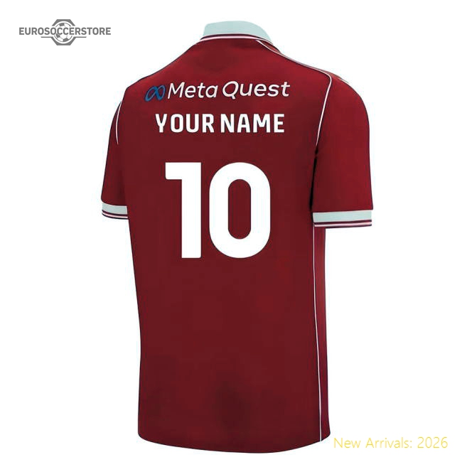 Wrexham (Your Name) 2025-2026 Home Kit Kit Premium Team Supporter Gear-PitchVibe Kits