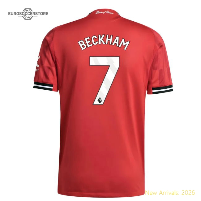 2025-2026 Man Utd Authentic Home Shirt (Beckham 7)-Football Jersey Hub