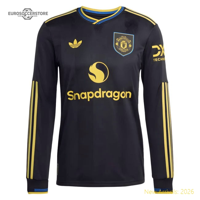 2025-2026 Man Utd Authentic Long Sleeve Third Shirt-Football Jersey Hub