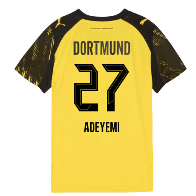 2025-2026 Borussia Dortmund Home Shirt (Kids) (Adeyemi 27)-Football Jersey Hub