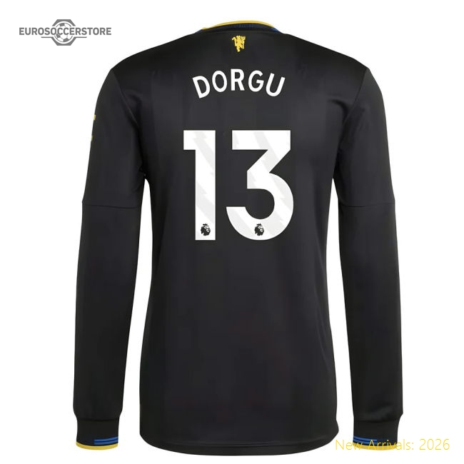 2025-2026 Man Utd Authentic Long Sleeve Third Shirt (Dorgu 13)-Football Jersey Hub