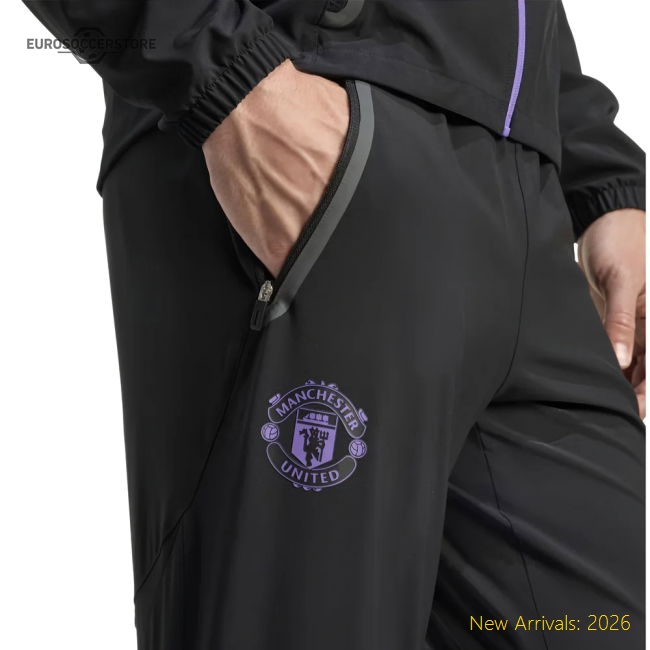 2025-2026 Man Utd Competition Vis Tech Pants (Black)-Football Jersey Hub
