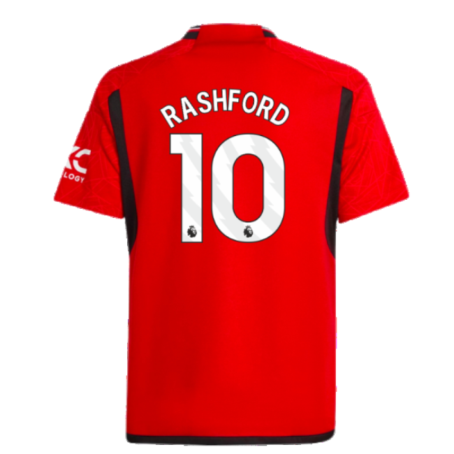 2023-2024 Man Utd Home Shirt (Kids) (Rashford 10)-Football Jersey Hub