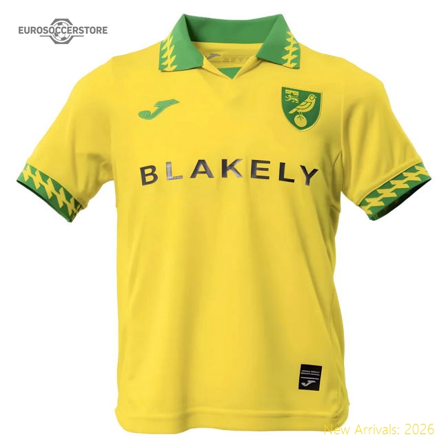 2025-2026 Norwich City Home Shirt - Kids-Vantage Point Soccer