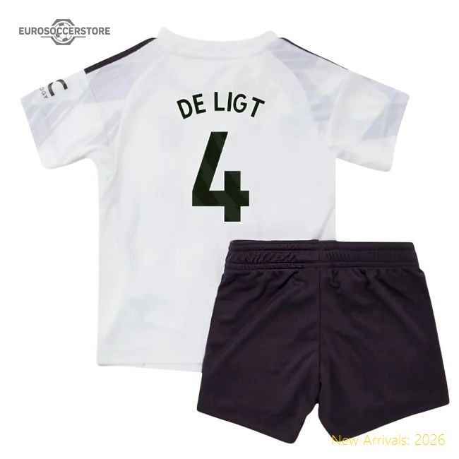 2025-2026 Man Utd Away Baby Kit (De Ligt 4)-Football Jersey Hub