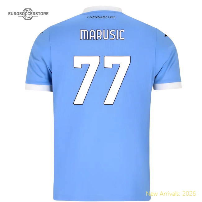2025-2026 Lazio Home Shirt (Marusic 77)-Vantage Point Soccer