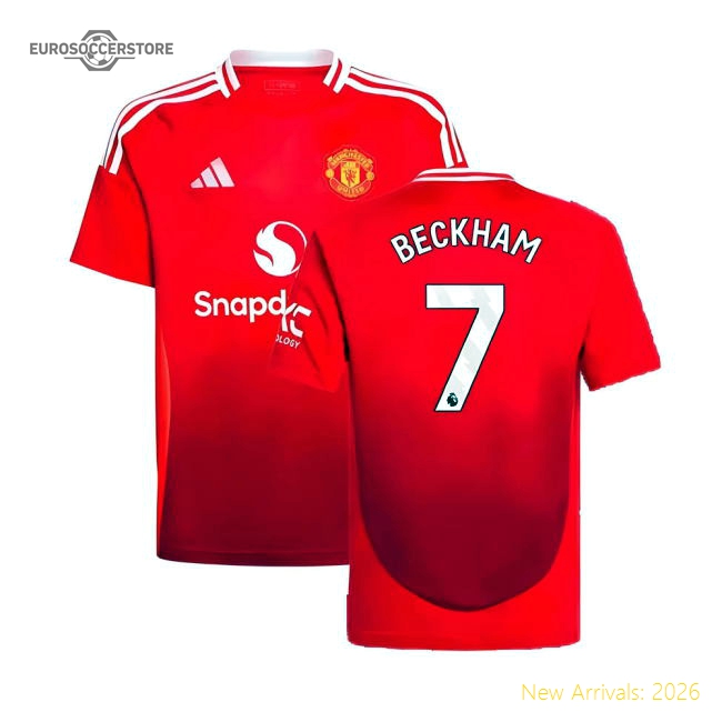 2024-2025 Man Utd Home Shirt (Kids) (Beckham 7)-Football Jersey Hub