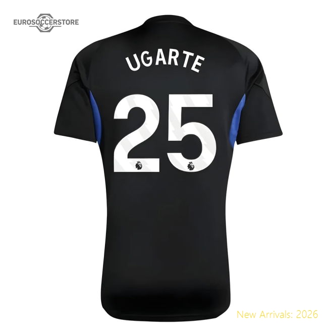 2025-2026 Man Utd EU Training Jersey (Black) - Kids (Ugarte 25)-Football Jersey Hub