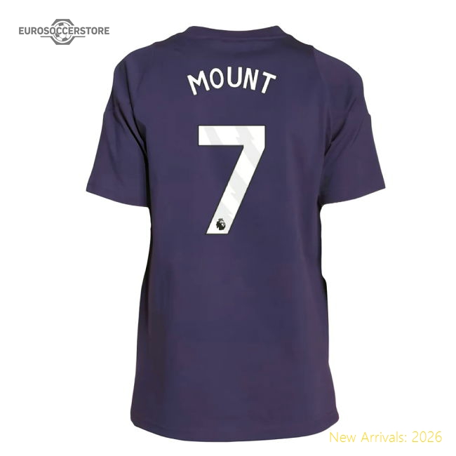 2025-2026 Man Utd Training Tee (Aurora Plum) - Kids (Mount 7)-Football Jersey Hub