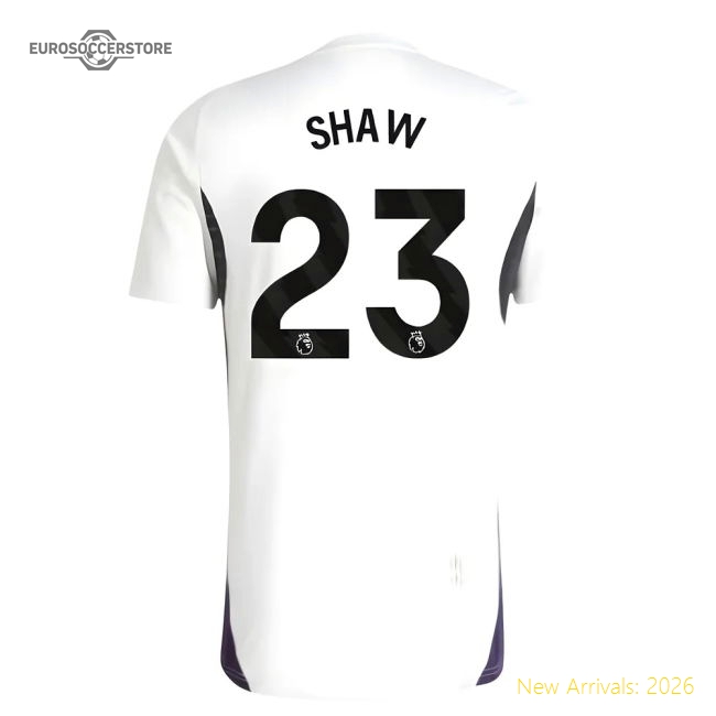 2025-2026 Man Utd Training Jersey (White) (Shaw 23)-Football Jersey Hub