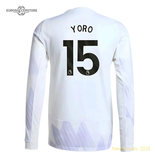 2025-2026 Man Utd Authentic Long Sleeve Away Shirt (Yoro 15)-Football Jersey Hub