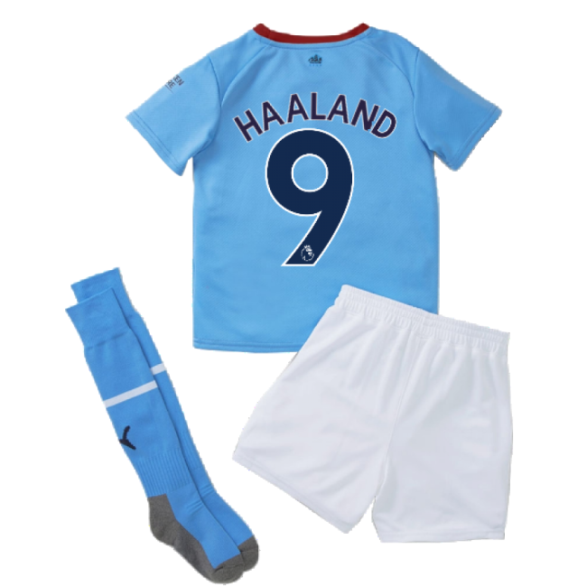2022-2023 Man City Home Mini Kit (HAALAND 9)-Football Jersey Hub