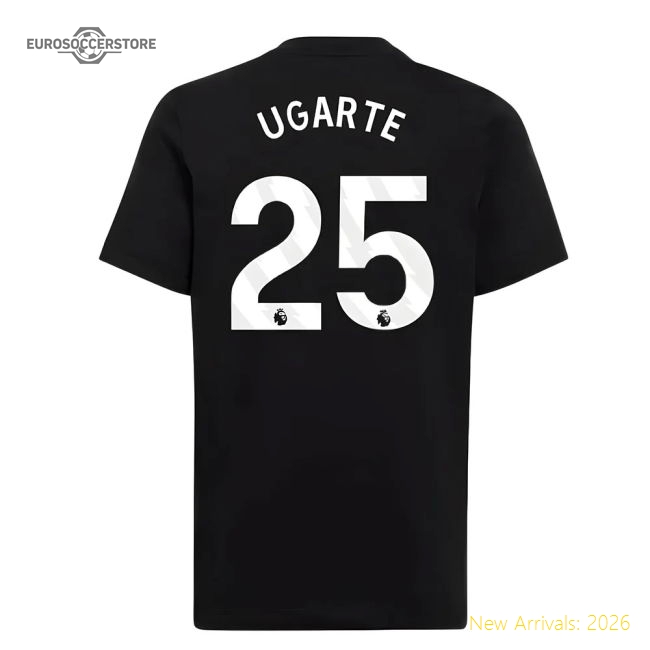 2025-2026 Man Utd EU Training Tee (Black) (Ugarte 25)-Football Jersey Hub