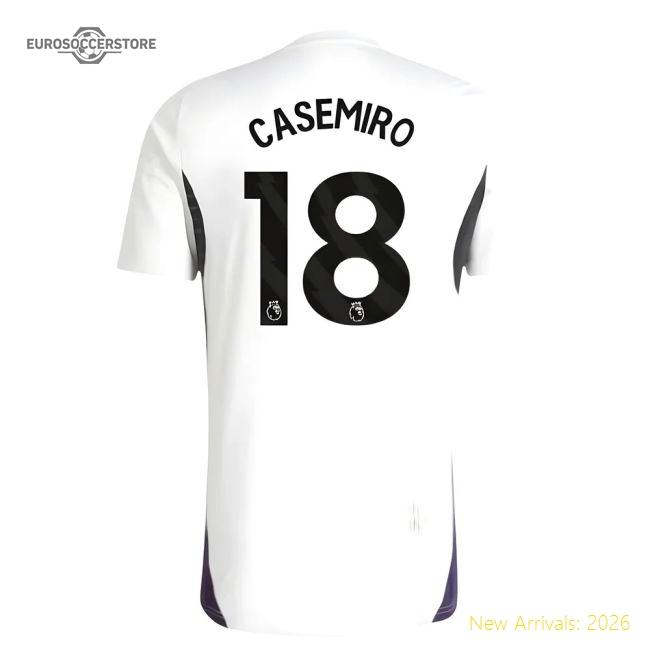 2025-2026 Man Utd Training Jersey (White) (Casemiro 18)-Football Jersey Hub