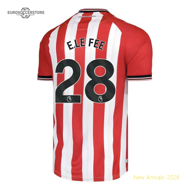 2025-2026 Sunderland Home Shirt (E.Le Fee 28)-Football Shirts Shop