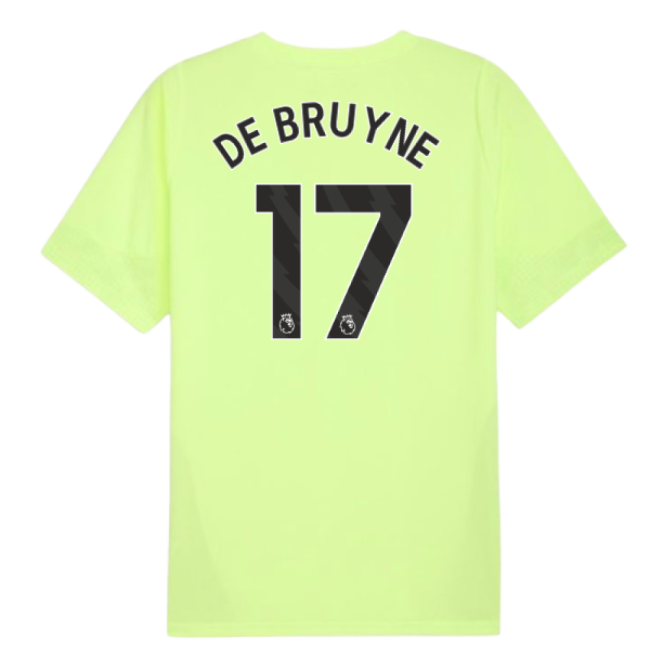 2025-2026 Man City Training Jersey (Fizzy Apple) (De Bruyne 17)-Football Shirts Shop