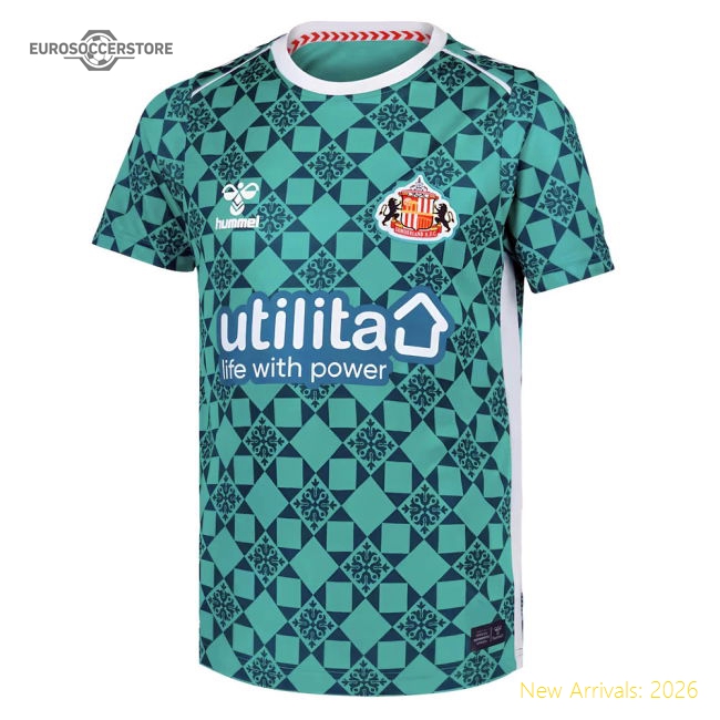 2025-2026 Sunderland Goalkeeper Shirt (Green) - Kids (Your Name)-Football Shirts Shop