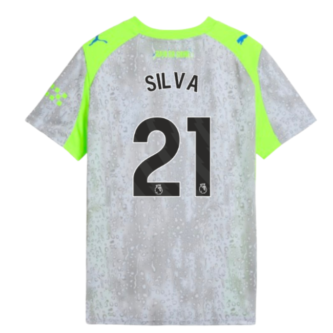 2025-2026 Man City Third Shirt (Kids) (Silva 21)-Football Jersey Hub