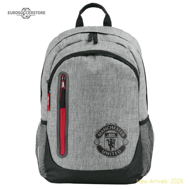 Manchester United FC Heather Grey Backpack-Football Jersey Hub