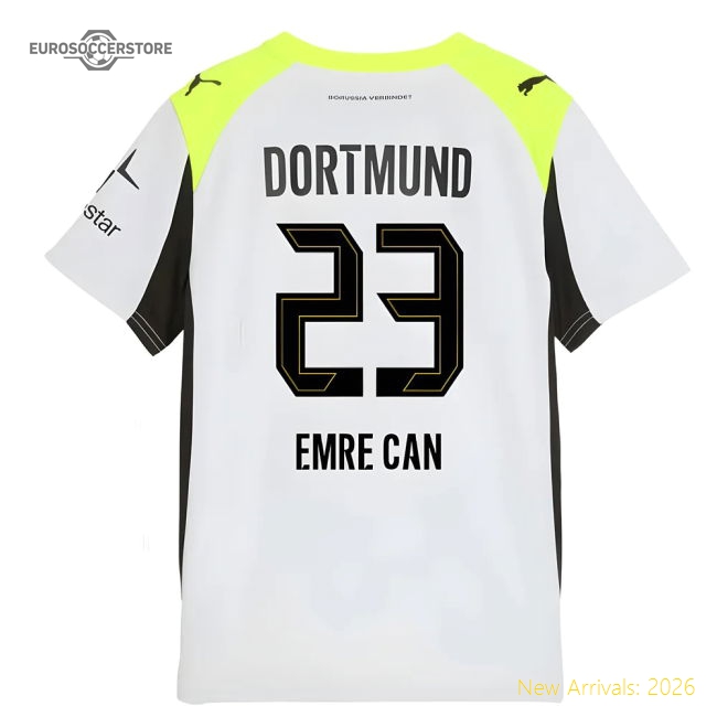 2025-2026 Borussia Dortmund Away Shirt (Kids) (Emre Can 23)-Football Jersey Hub