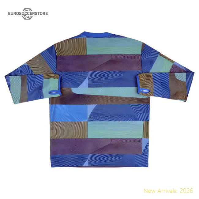 2025-2026 Real Madrid Pre Match Warm Top (Blue)-BuySoccerJersey Hub