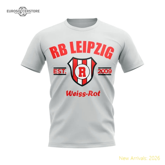 Rb Leipzig Established Football T-Shirt (White)-PitchVibe Kits