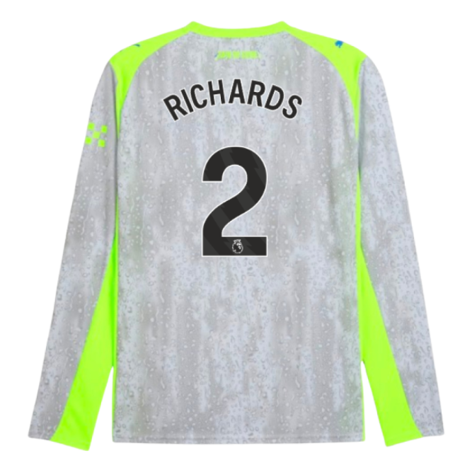 2025-2026 Man City Long Sleeve Third Shirt (Richards 2)-Football Jersey Hub