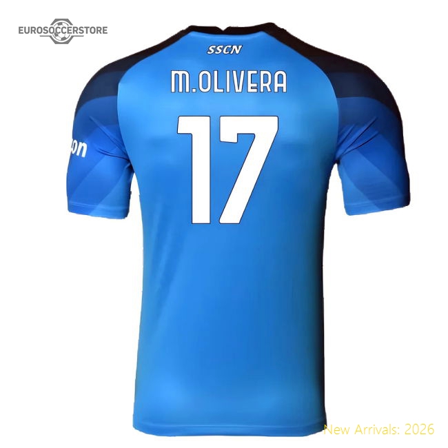 Napoli 2022-23 Player Issue Home Shirt (3XL) (M.Olivera 17) (Excellent)-Vantage Point Soccer