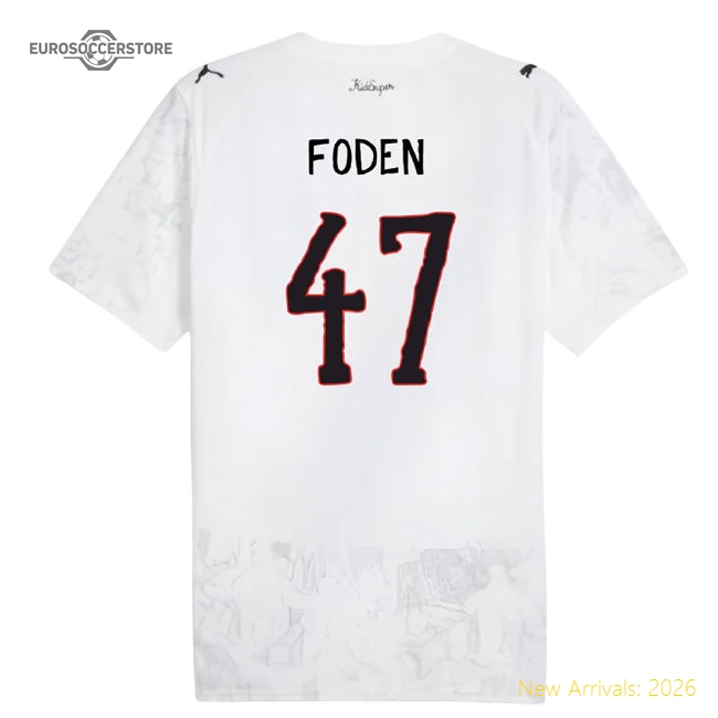 2025-2026 KIDSUPER x Manchester City CWC Shirt (White) (Foden 47)-Football Shirts Shop
