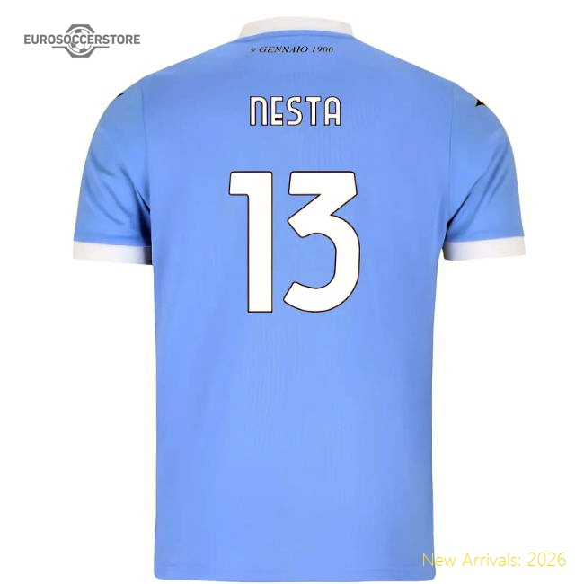 2025-2026 Lazio Home Shirt (Kids) (Nesta 13)-Vantage Point Soccer