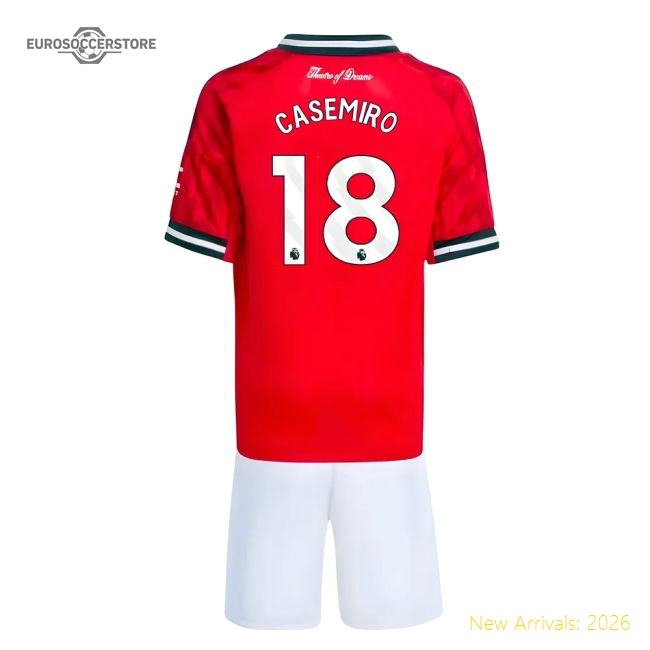 2025-2026 Man Utd Home Mini Kit (Casemiro 18)-Football Jersey Hub