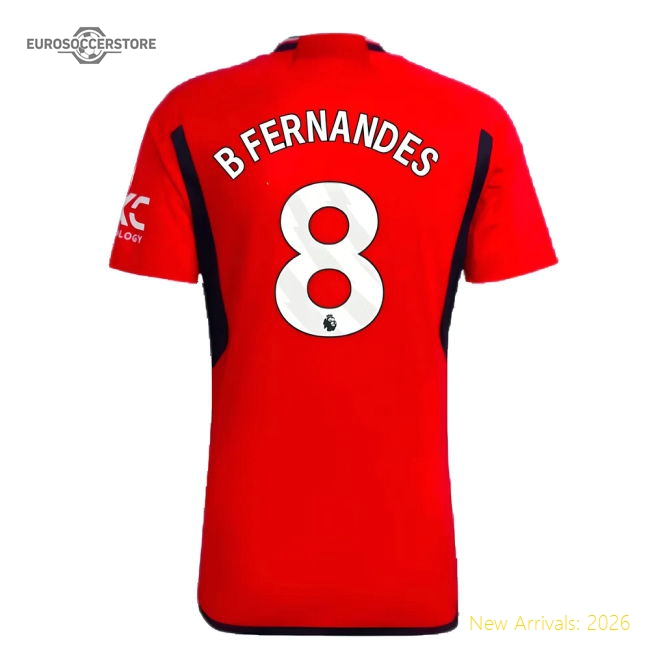 2023-2024 Man Utd Home Shirt (B Fernandes 8)-Football Jersey Hub