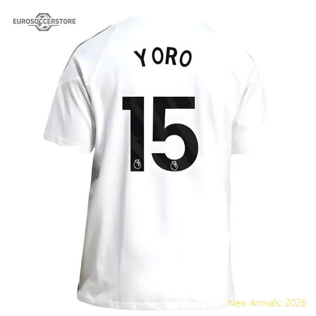 2025-2026 Man Utd Training Tee (White) (Yoro 15)-Football Jersey Hub