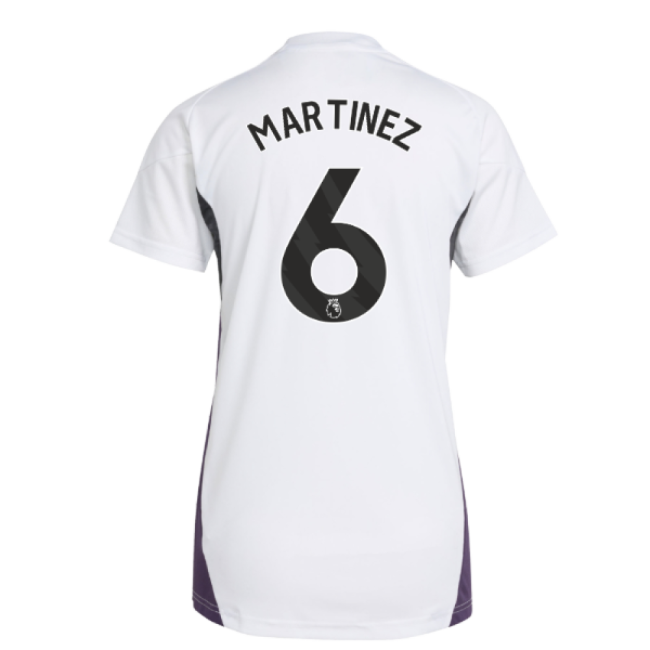 2025-2026 Man Utd Training Jersey (White) - Womens (Martinez 6)-Football Jersey Hub