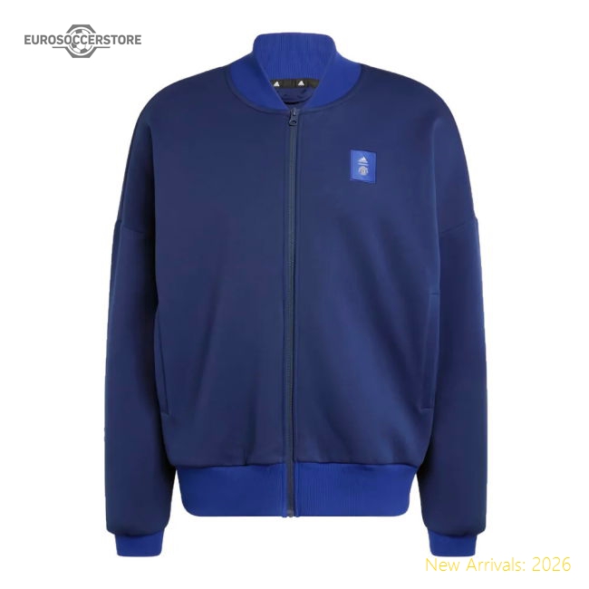 2024-2025 Man Utd Seasonal Track Top (Night Indigo)-Football Jersey Hub
