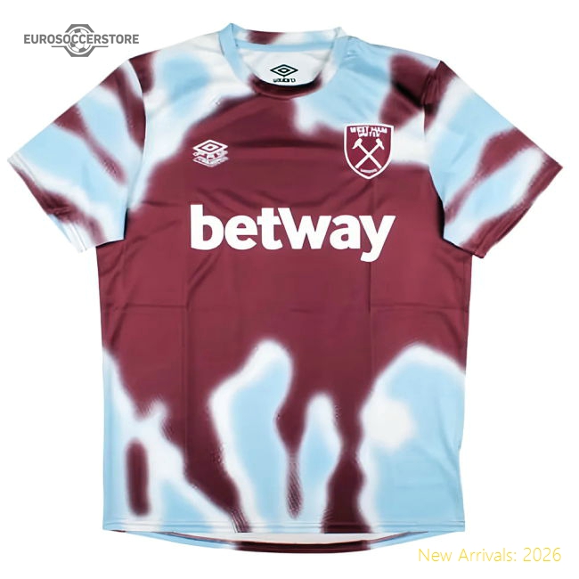 2024-2025 West Ham Warm Up Jersey (New Claret)-Vantage Point Soccer
