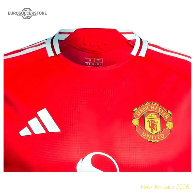 2024-2025 Man Utd Authentic Long Sleeve Home Shirt (Beckham 7)-Football Jersey Hub