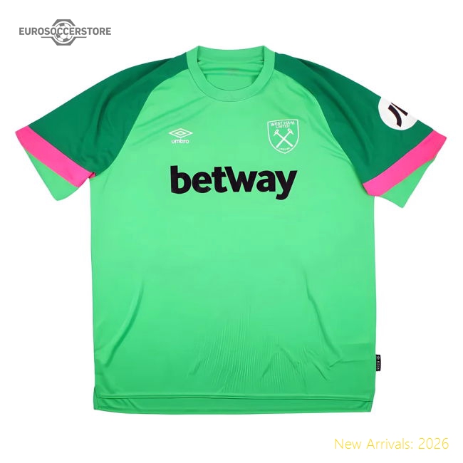 2023-2024 West Ham SS Home Goalkeeper Shirt (Green)-Vantage Point Soccer