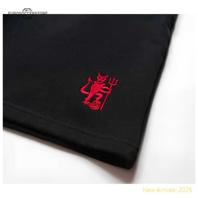 Manchester The Devil Shorts (Black)-Football Jersey Hub